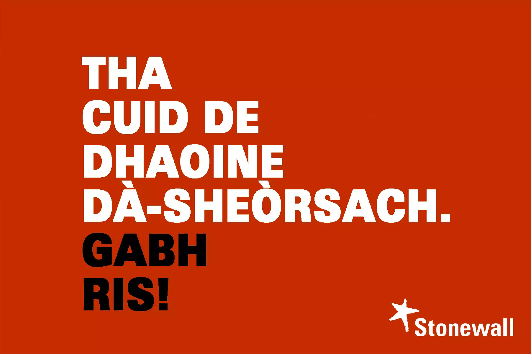 Tha cuid de dhaoine dà-sheòrsach. Gabh ris!