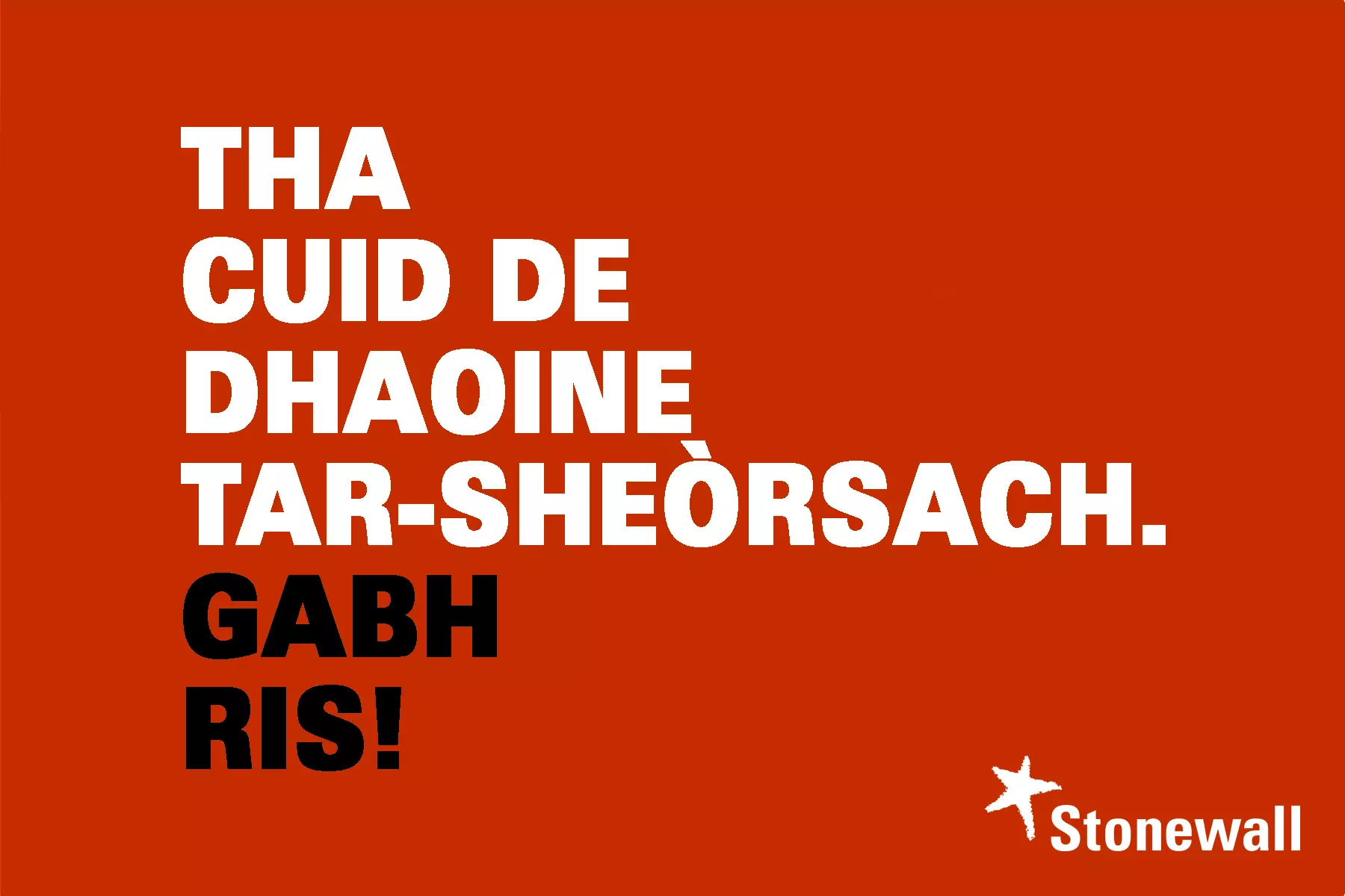 Tha cuid de dhaoine tar-sheòrsach. Gabh ris!